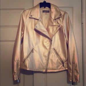 Bagatelle Rose Gold Faux Leather Jacket